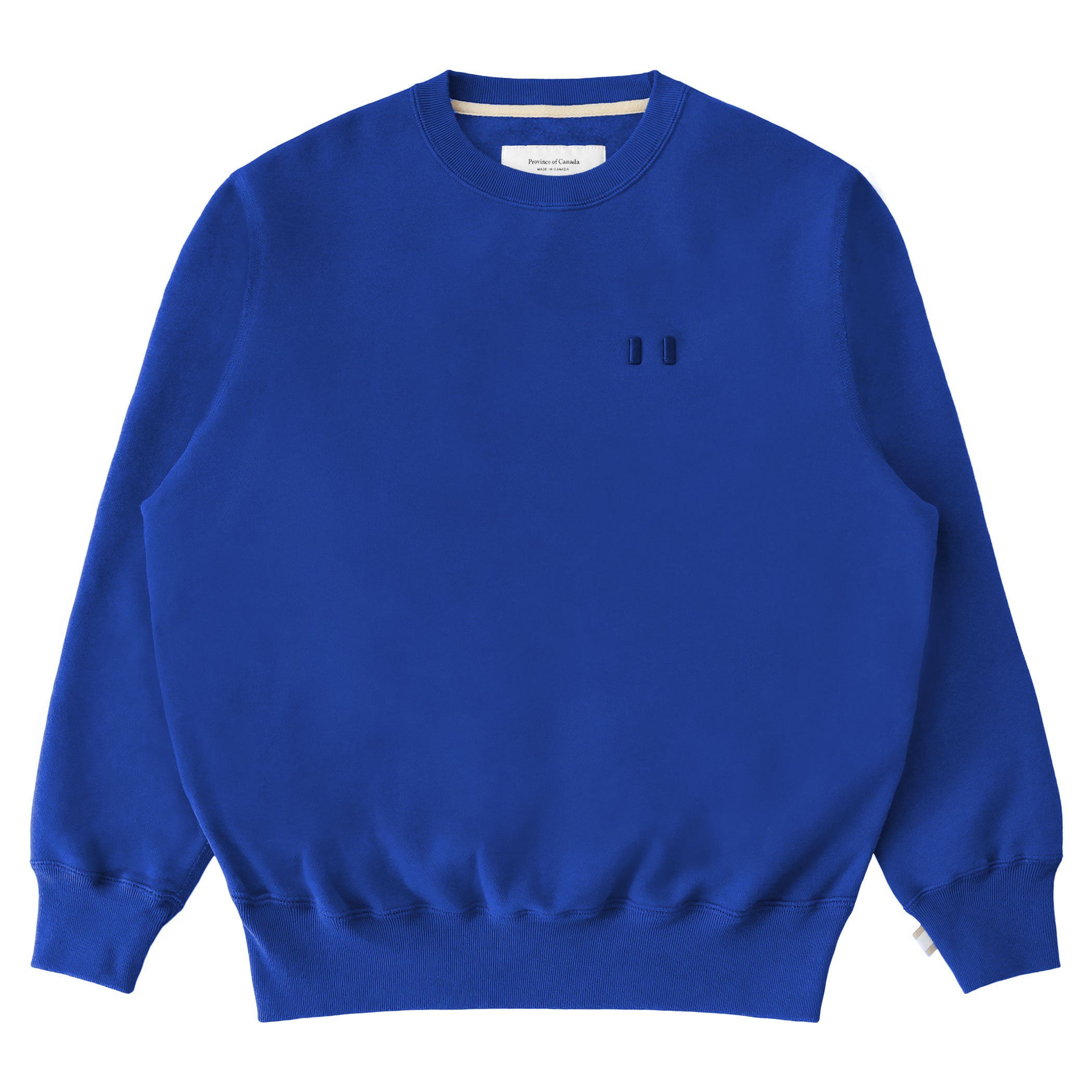 Made in Canada Flag Fleece Sweatshirt Royal Blue - Unisex - Province of Canada