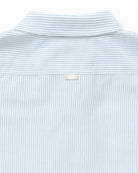 Made in Canada 100% Cotton Oxford  Stripe Button Down Shirt Light Blue - Unisex - Province of Canada