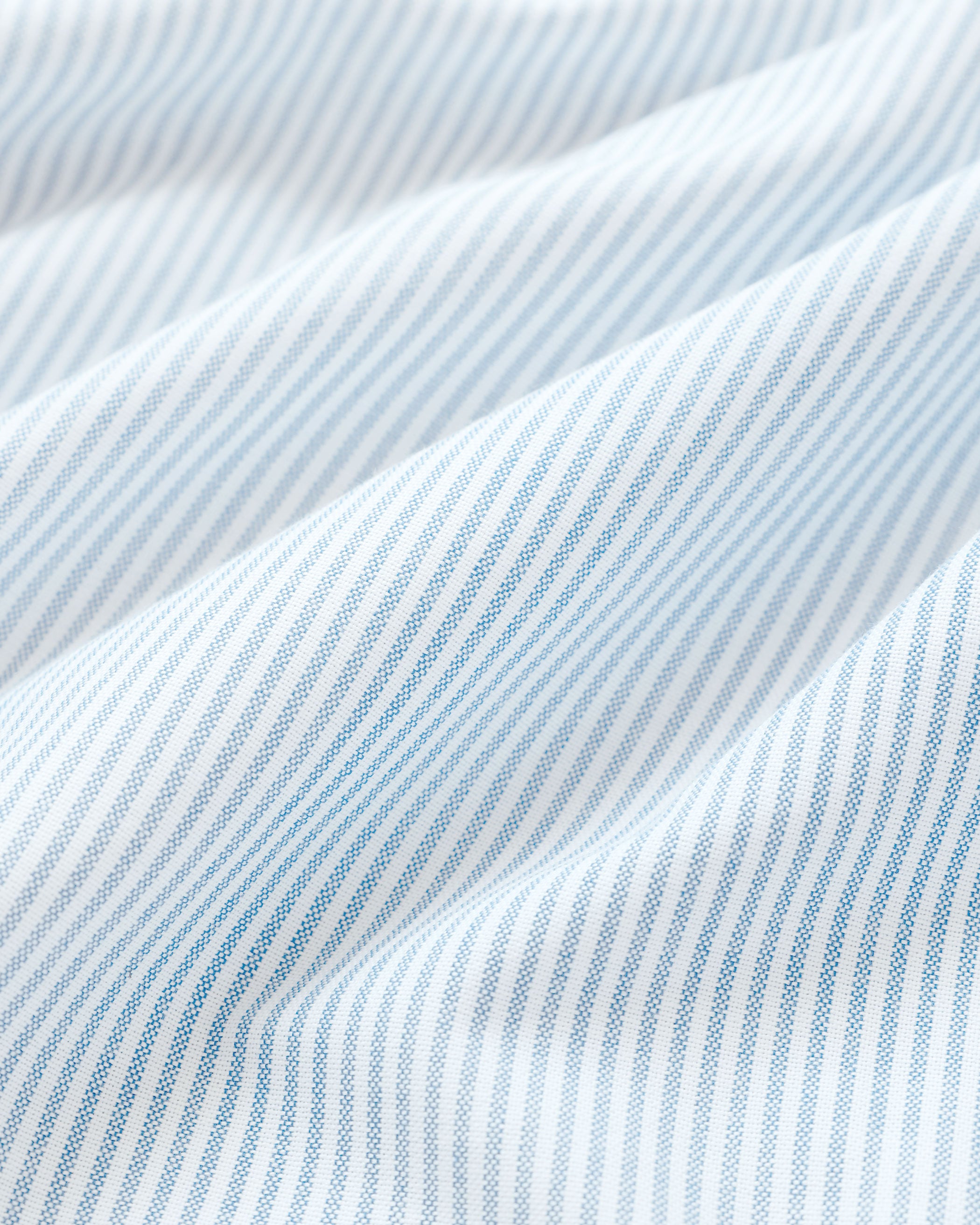 Made in Canada 100% Cotton Oxford  Stripe Button Down Shirt Light Blue - Unisex - Province of Canada