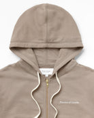 Made in Canada 100% Cotton French Terry Zip Hoodie Mocha Brown - Unisex - Province of Canada 