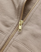 Made in Canada 100% Cotton French Terry Zip Hoodie Mocha Brown - Unisex - Province of Canada 