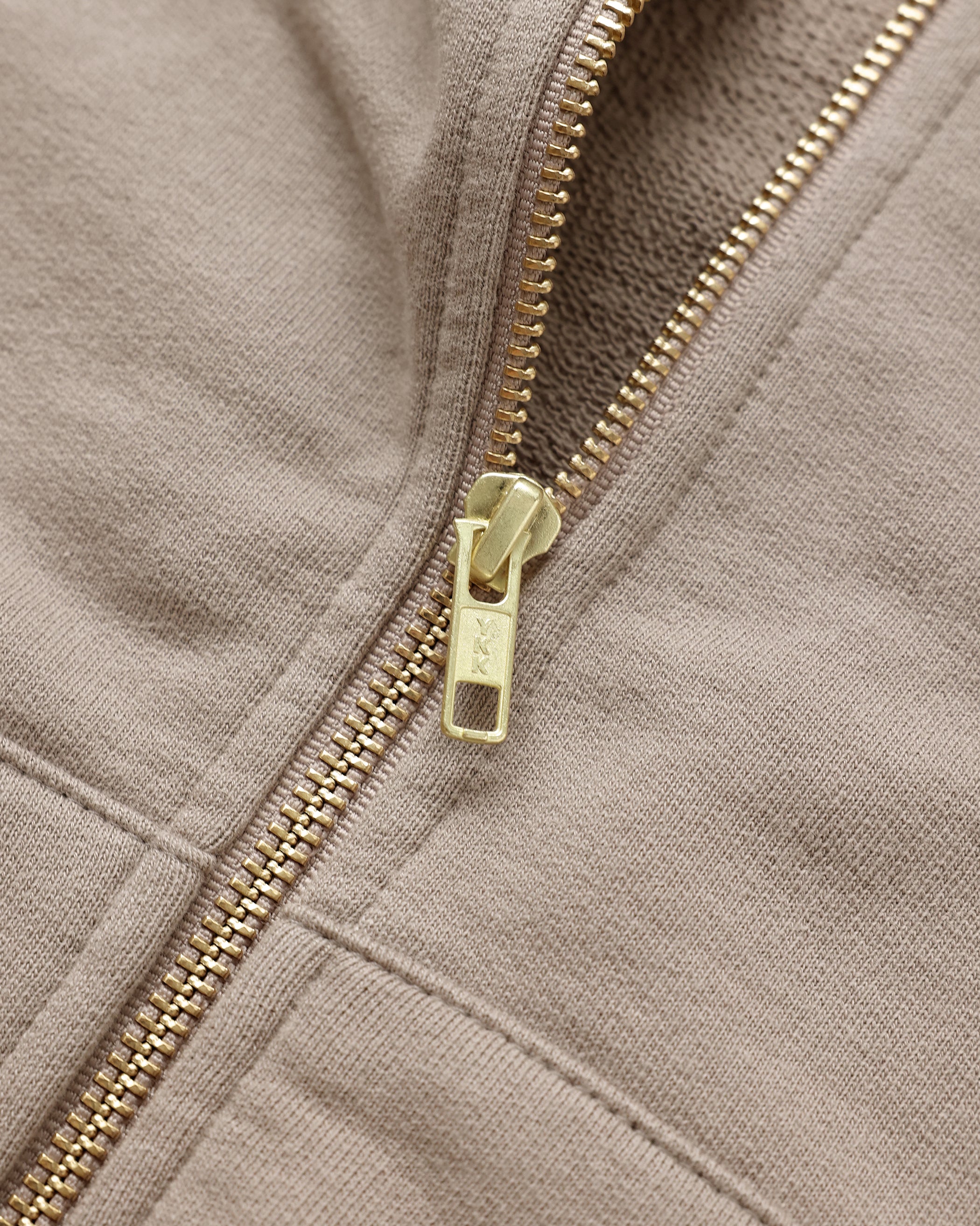 Made in Canada 100% Cotton French Terry Zip Hoodie Mocha Brown - Unisex - Province of Canada 