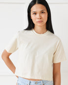 Monday Crop Top Tee Natural - Made in Canada - Province of Canada