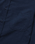 Made in Canada 100% Cotton Washed Poplin Shirt Navy Blue - Unisex - Province of Canada