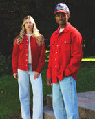 Made in Canada 100% Cotton Reverse Fleece Overshirt Red - Unisex - Province of Canada