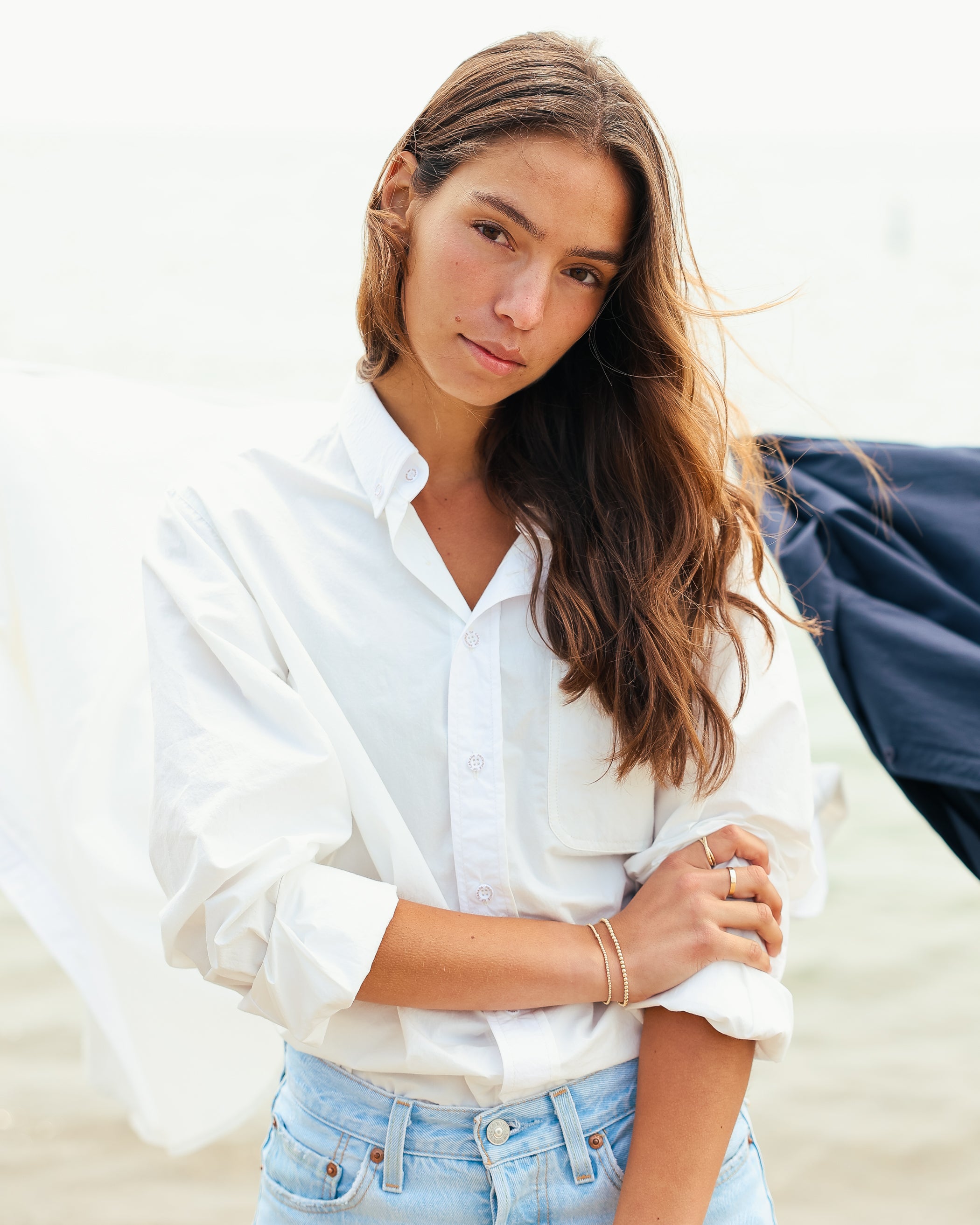 Made in Canada 100% Cotton Washed Poplin Shirt White - Unisex - Province of Canada