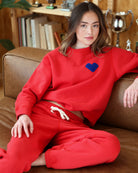 Made in Canada Heart Sweatshirt Red - Unisex - Province of Canada 