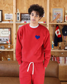 Made in Canada Heart Sweatshirt Red - Unisex - Province of Canada 