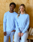 Made in Canada 100% Cotton Monday Long Sleeve Tee Sky Blue - Unisex