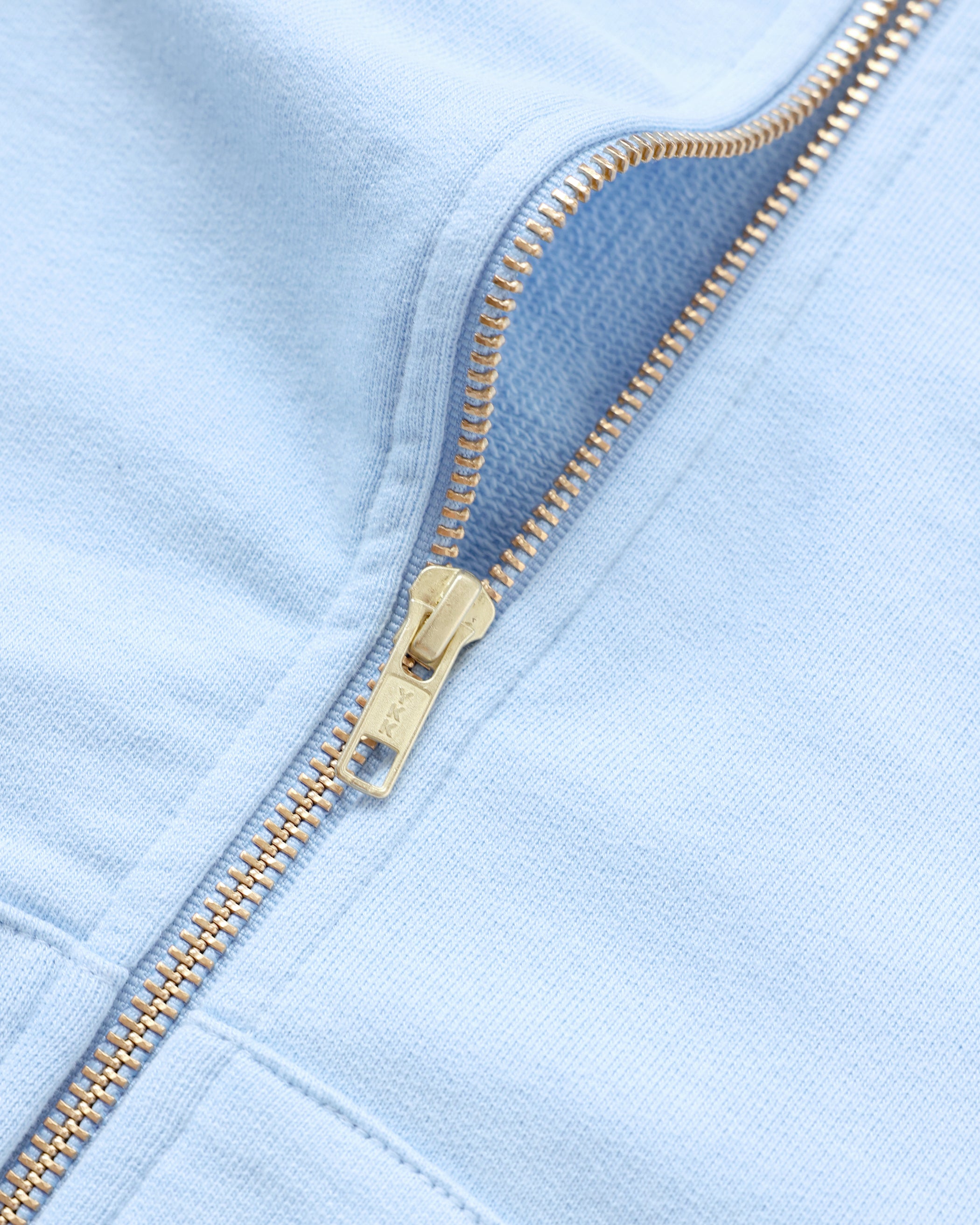 Made in Canada 100% Cotton French Terry Zip Hoodie Sky Blue - Unisex - Province of Canada 