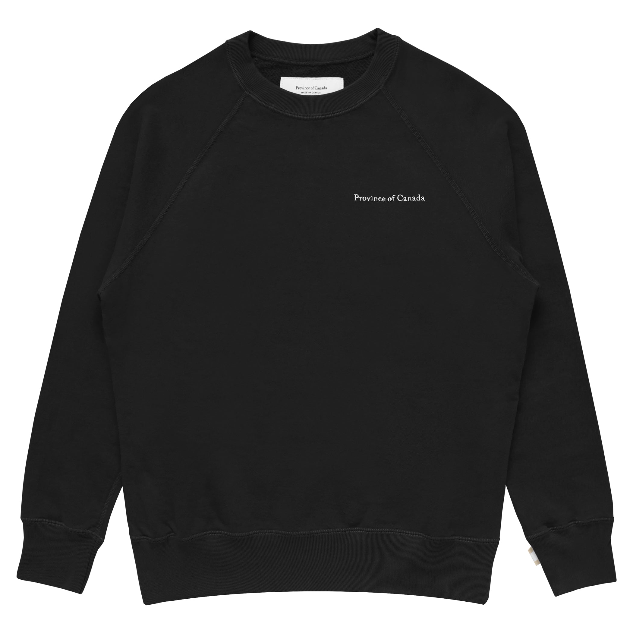 Made in Canada 100% Cotton French Terry Sweater Black - Unisex - Province of Canada