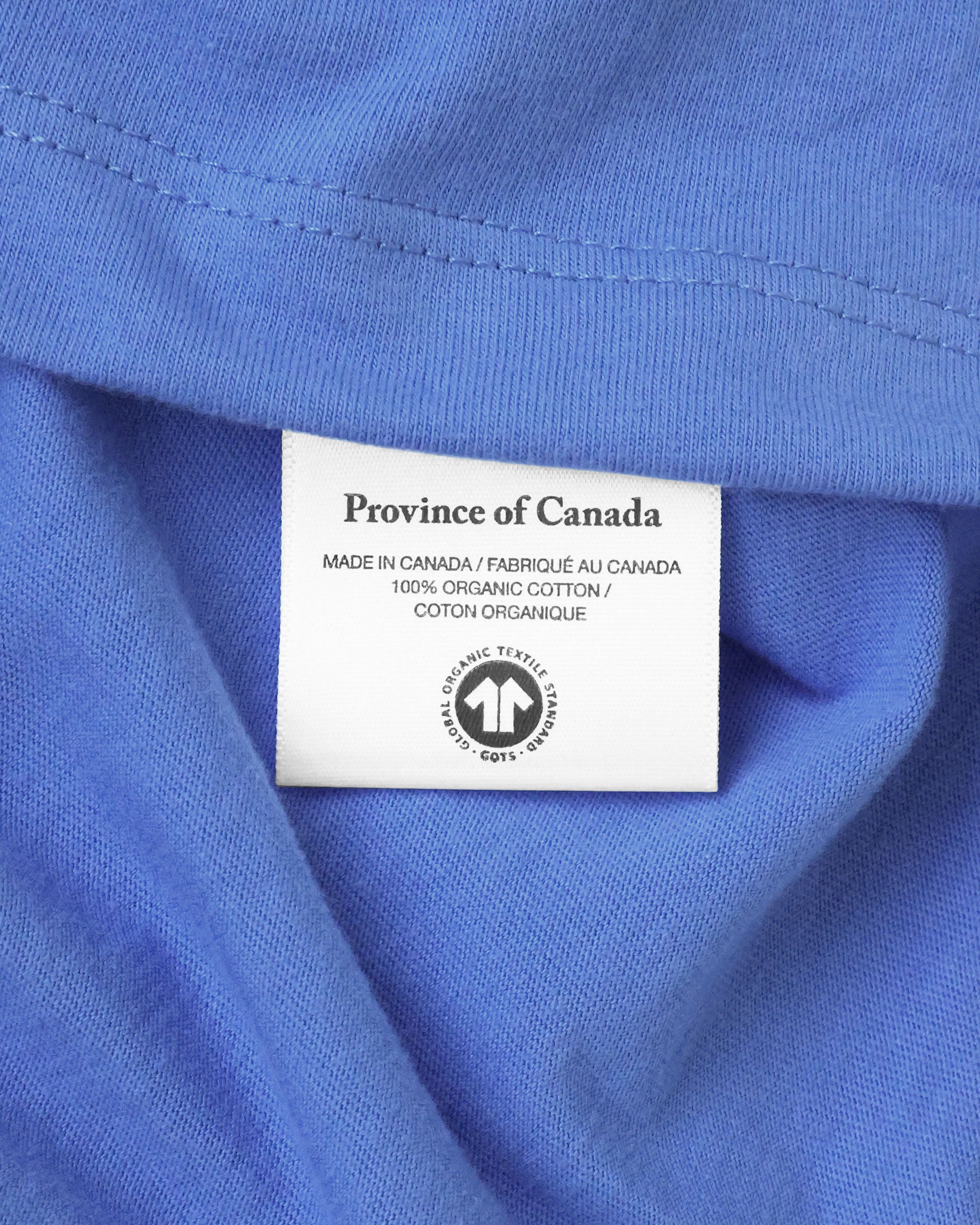 Made in Canada 100% Organic Cotton Swim Tee Periwinkle - Unisex - Province of Canada