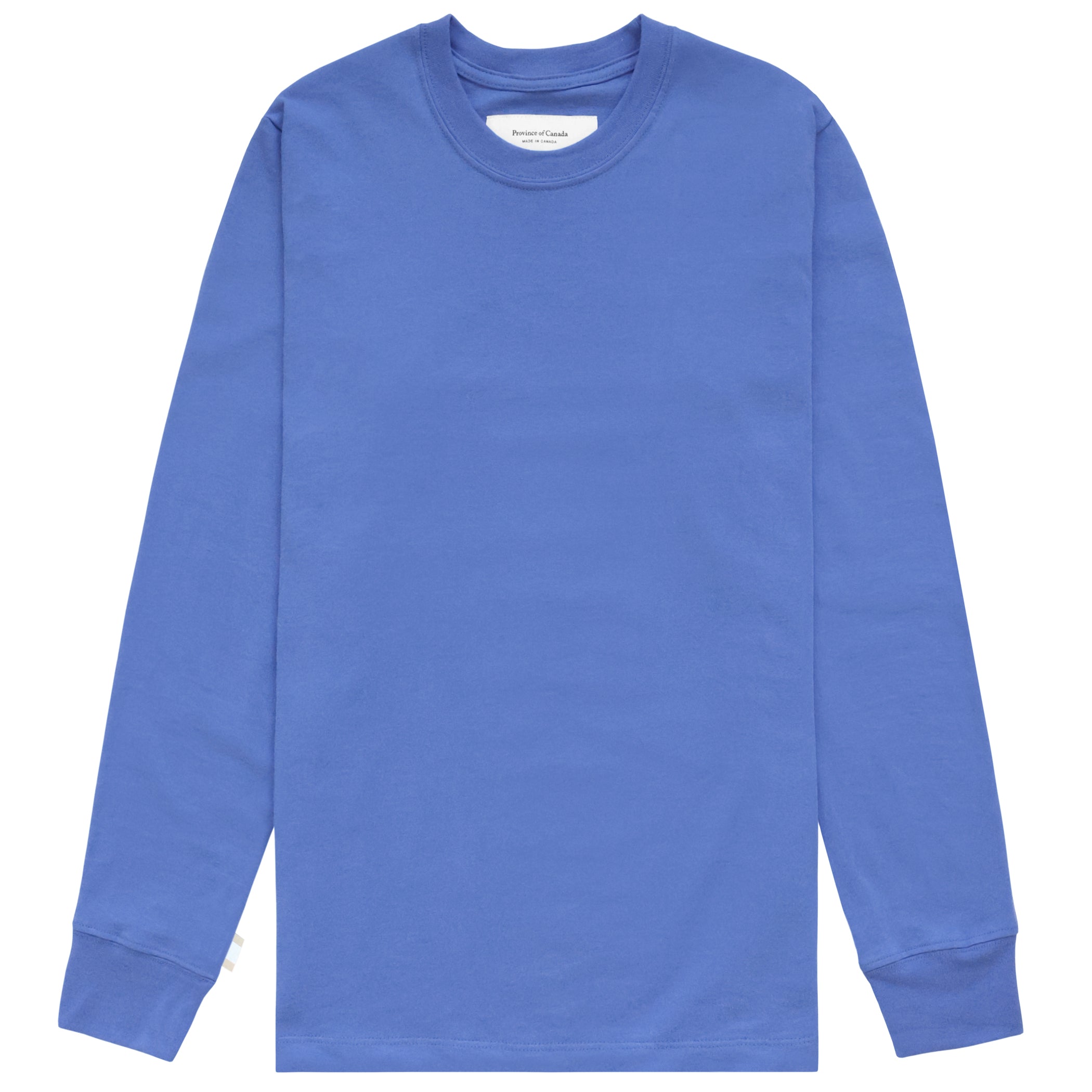 Made in Canada 100% Organic Cotton Monday Long Sleeve Tee Periwinkle - Unisex - Province of Canada 