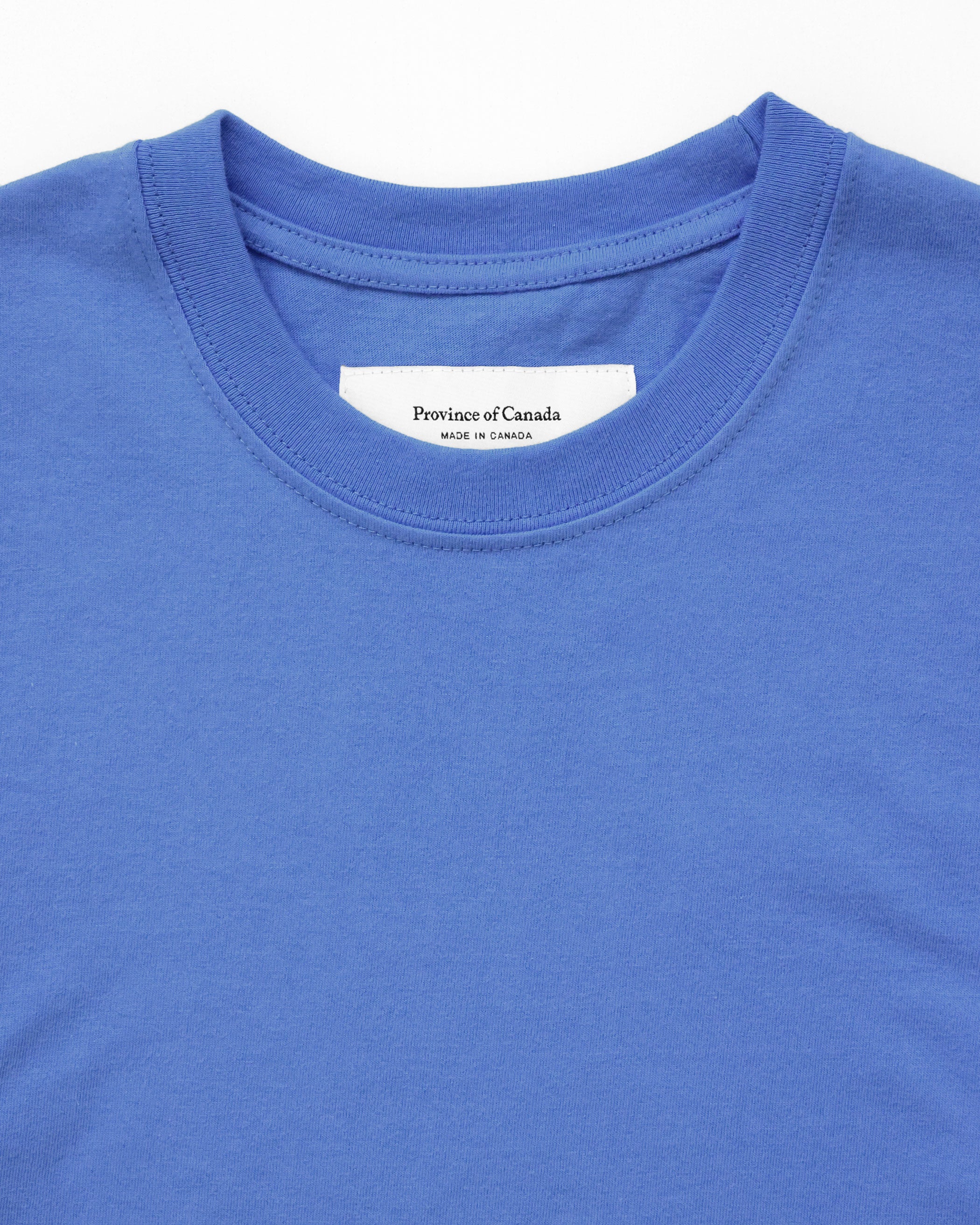Made in Canada 100% Organic Cotton Monday Long Sleeve Tee Periwinkle - Unisex - Province of Canada 