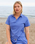 Made in Canada 100% Cotton Thursday Popover Tee Periwinkle - Province of Canada 