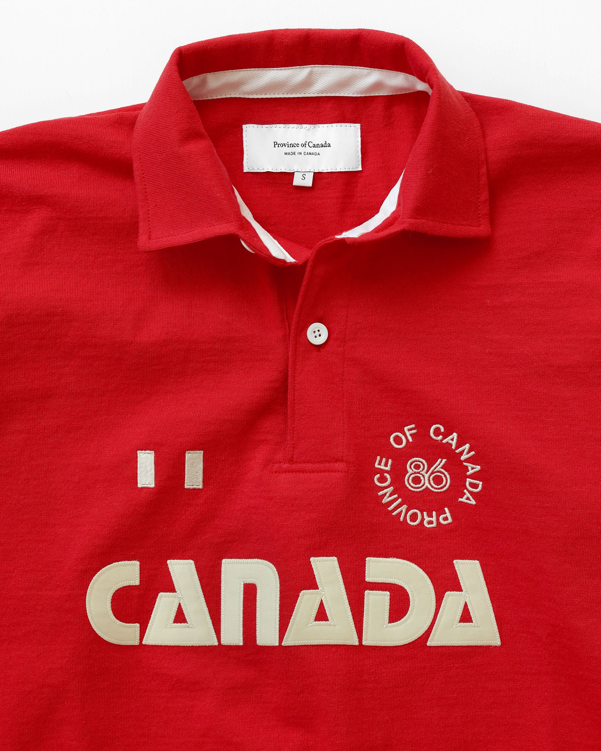 Made in Canada 100% Cotton Canada Button Pullover Red - Unisex - Province of Canada