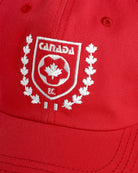 Made in Canada 100% Cotton Red Crest Baseball Hat - Province of Canada