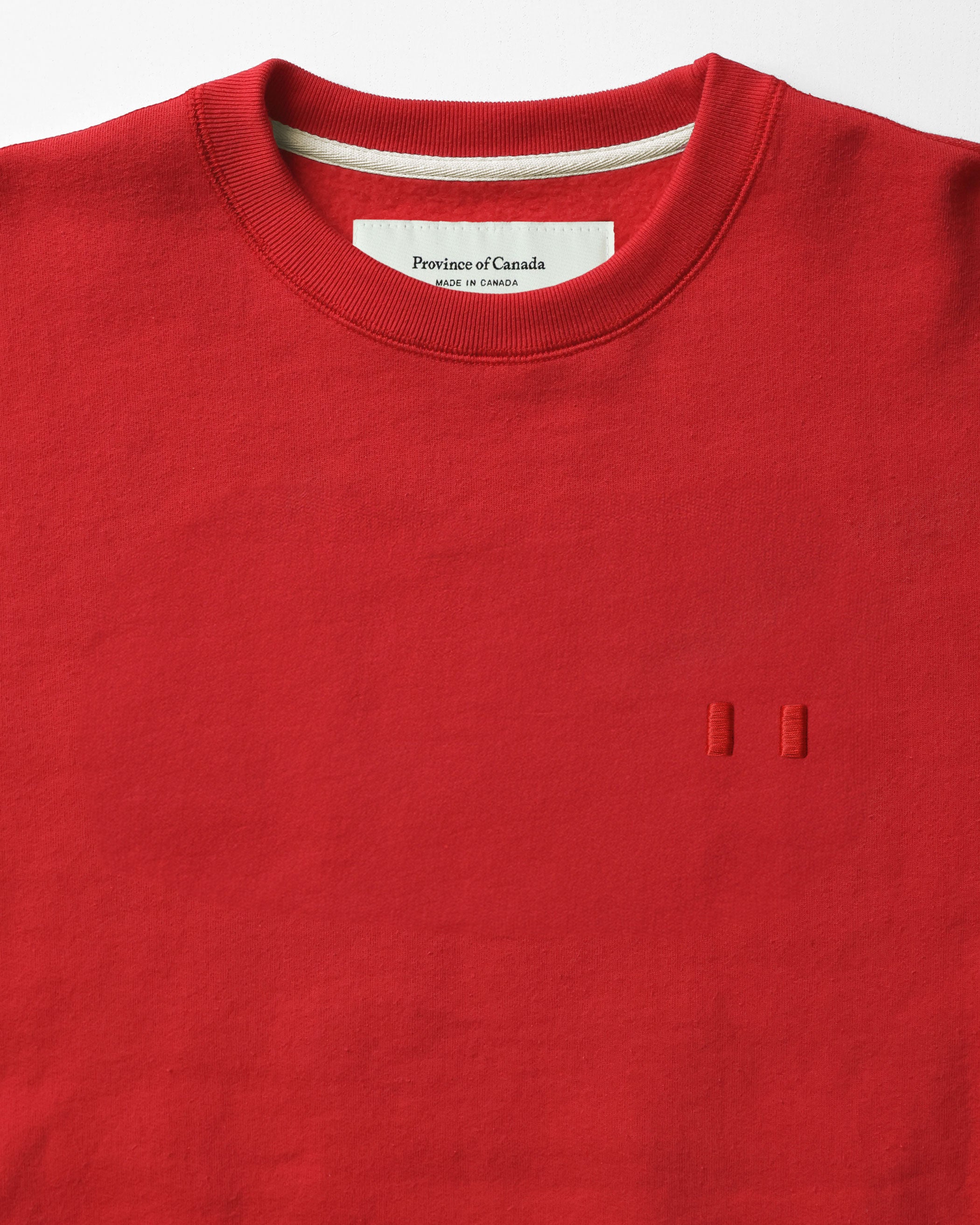 Made in Canada Flag Fleece Sweatshirt Red - Unisex - Province of Canada 