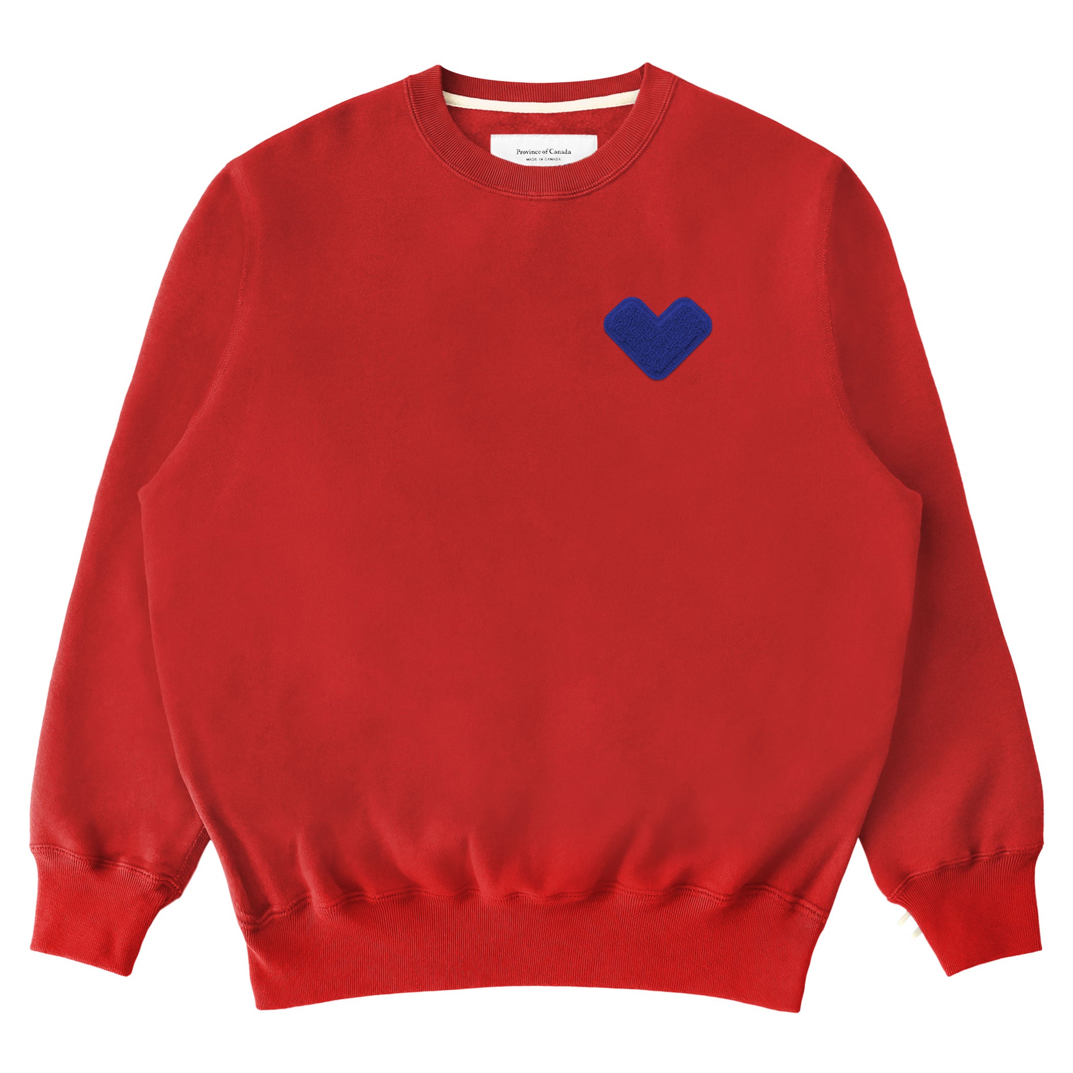 Made in Canada Heart Sweatshirt Red - Unisex - Province of Canada 