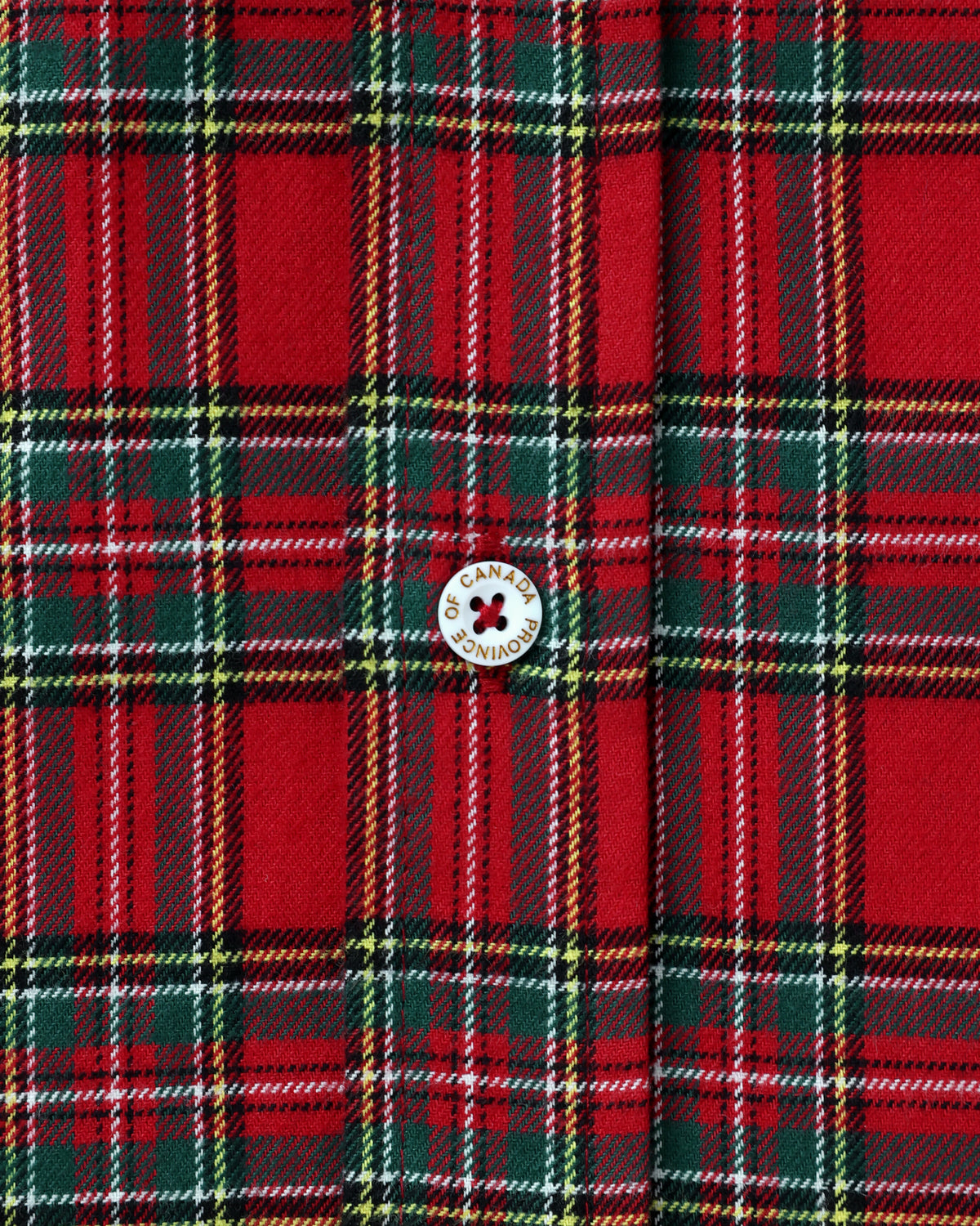Made in Canada 100% Cotton Red Plaid Flannel Shirt Red Green Yellow - Unisex - Province of Canada