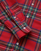 Made in Canada 100% Cotton Redwood Red Plaid Flannel Shirt Navy - Unisex - Province of Canada