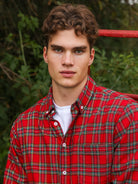 Made in Canada 100% Cotton Red Plaid Flannel Shirt Red Green Yellow - Unisex - Province of Canada