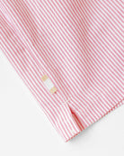 Made in Canada 100% Cotton Oxford Stripe Short Red - Womens - Province of Canada 