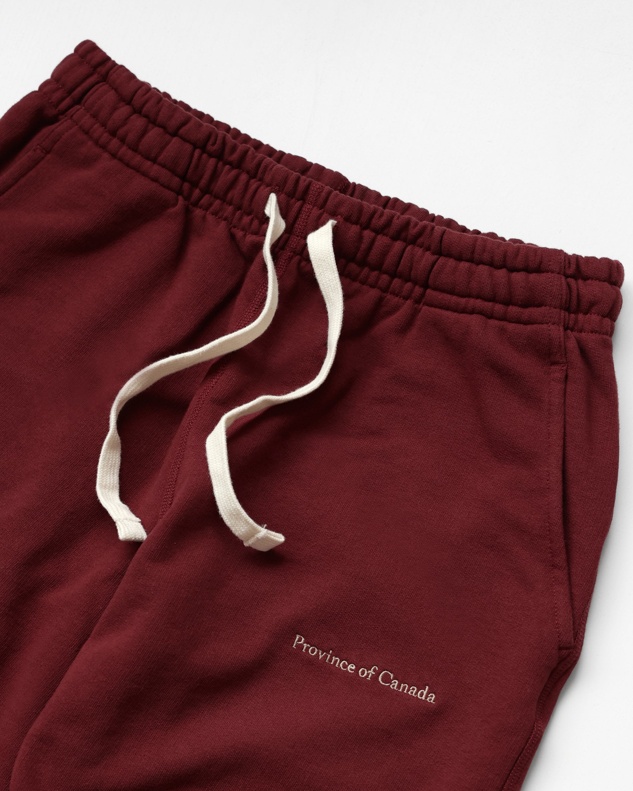 Made in Canada 100% Cotton Relaxed French Terry Sweatpant Burgundy - Unisex - Province of Canada