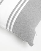 Made in Canada 100% Cotton Rosseau Cushion Cover White and Ash - Province of Canada 