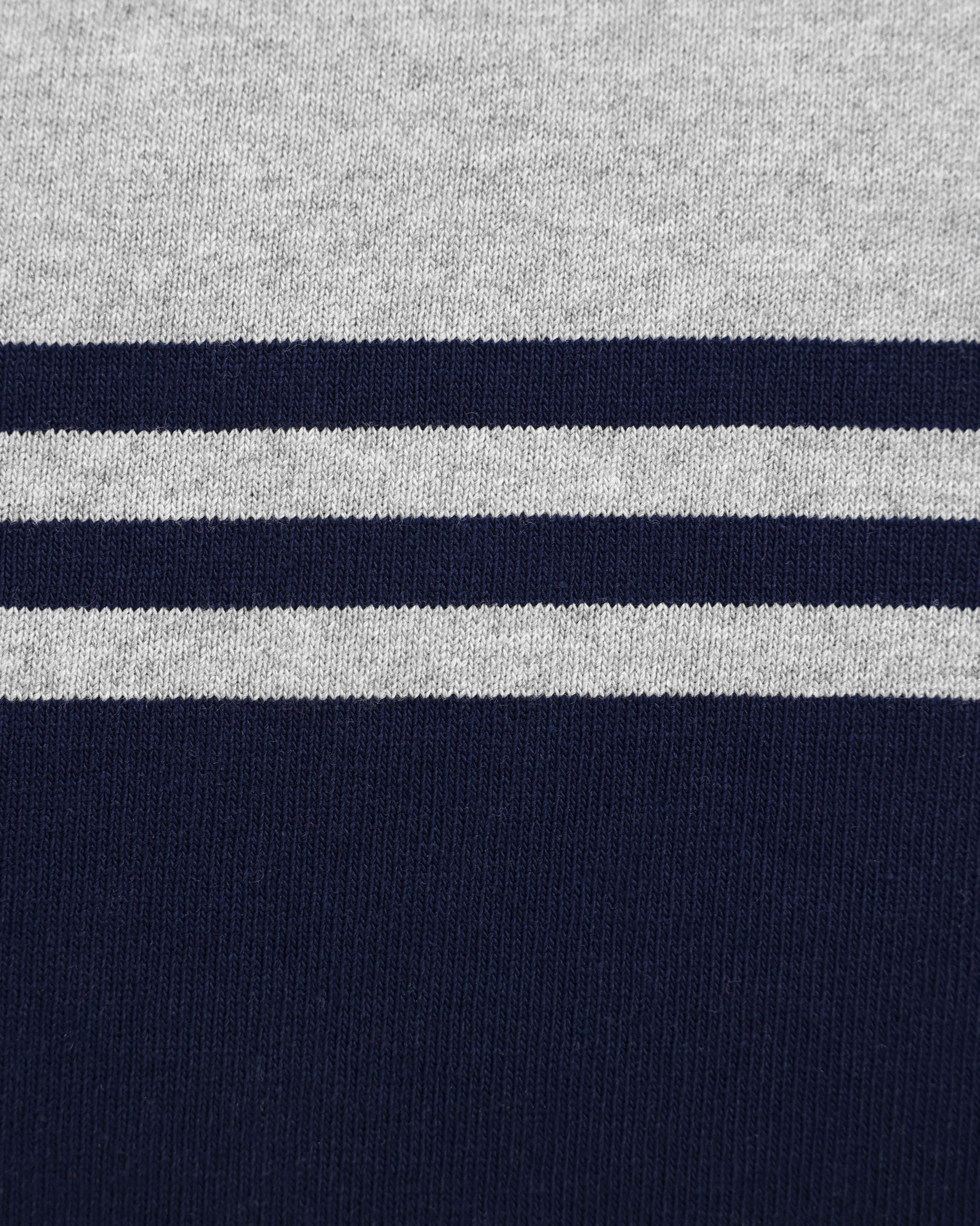 Made in Canada 100% Cotton Rosseau Cushion Cover Navy and Ash - Province of Canada