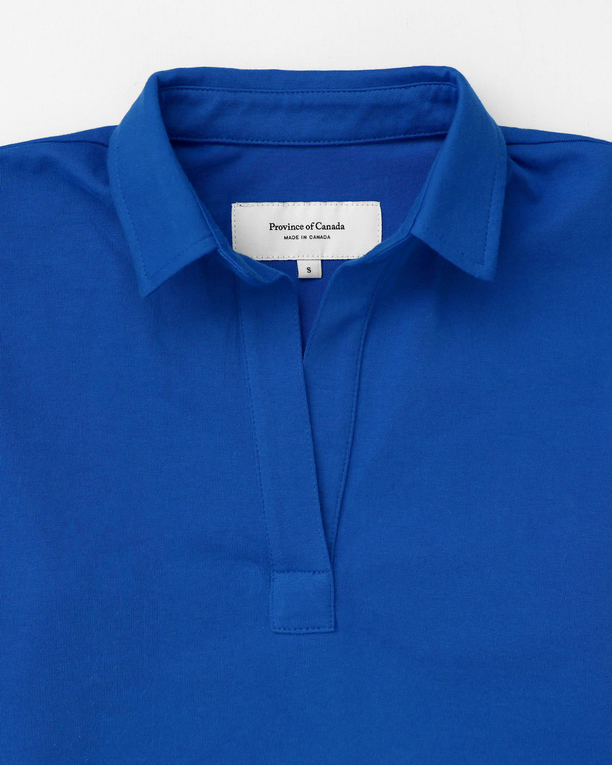 Made in Canada 100% Organic Cotton Popover Long Sleeve Tee Royal Blue - Province of Canada
