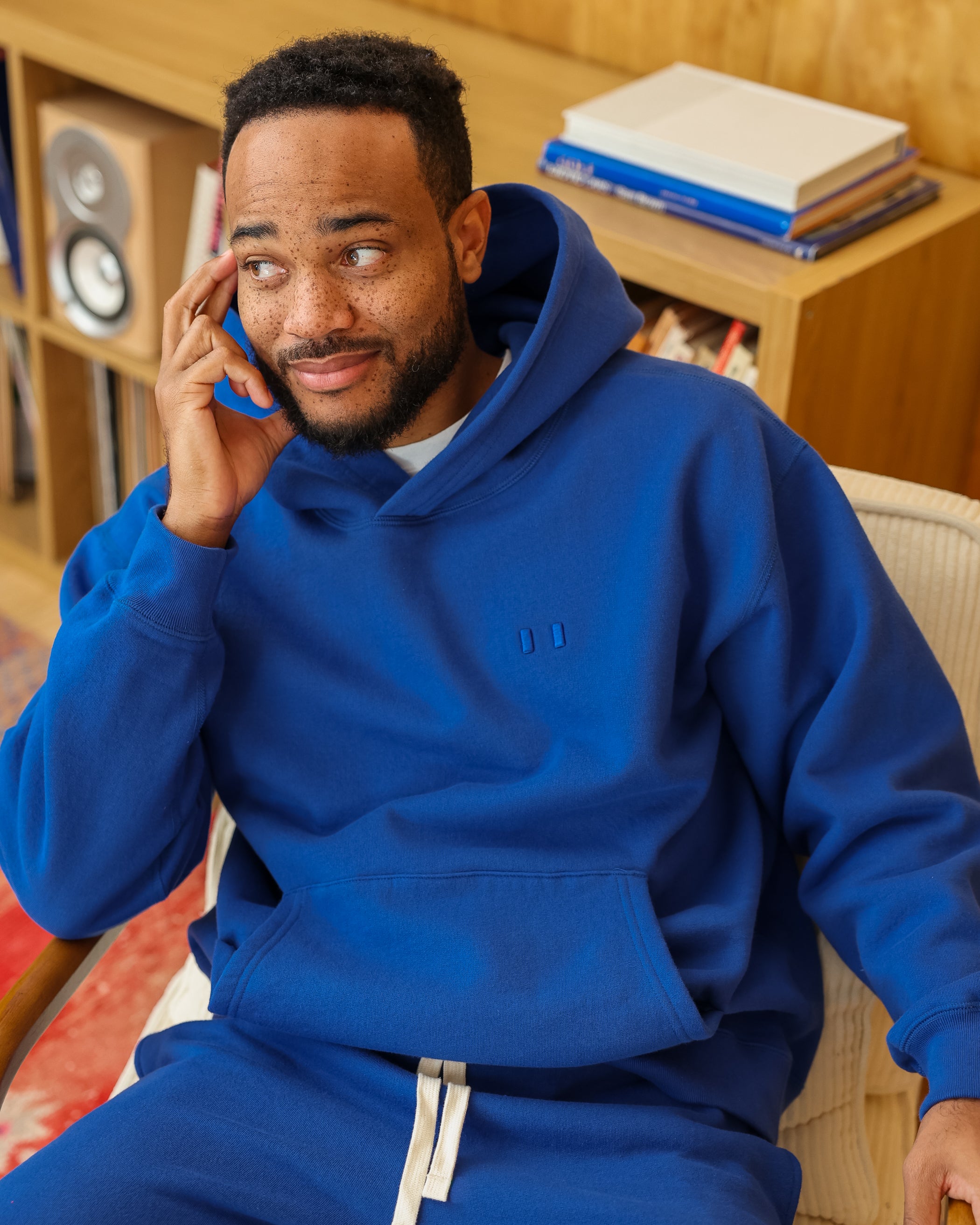 Made in Canada Flag Fleece Hoodie Royal Blue - Unisex - Province of Canada