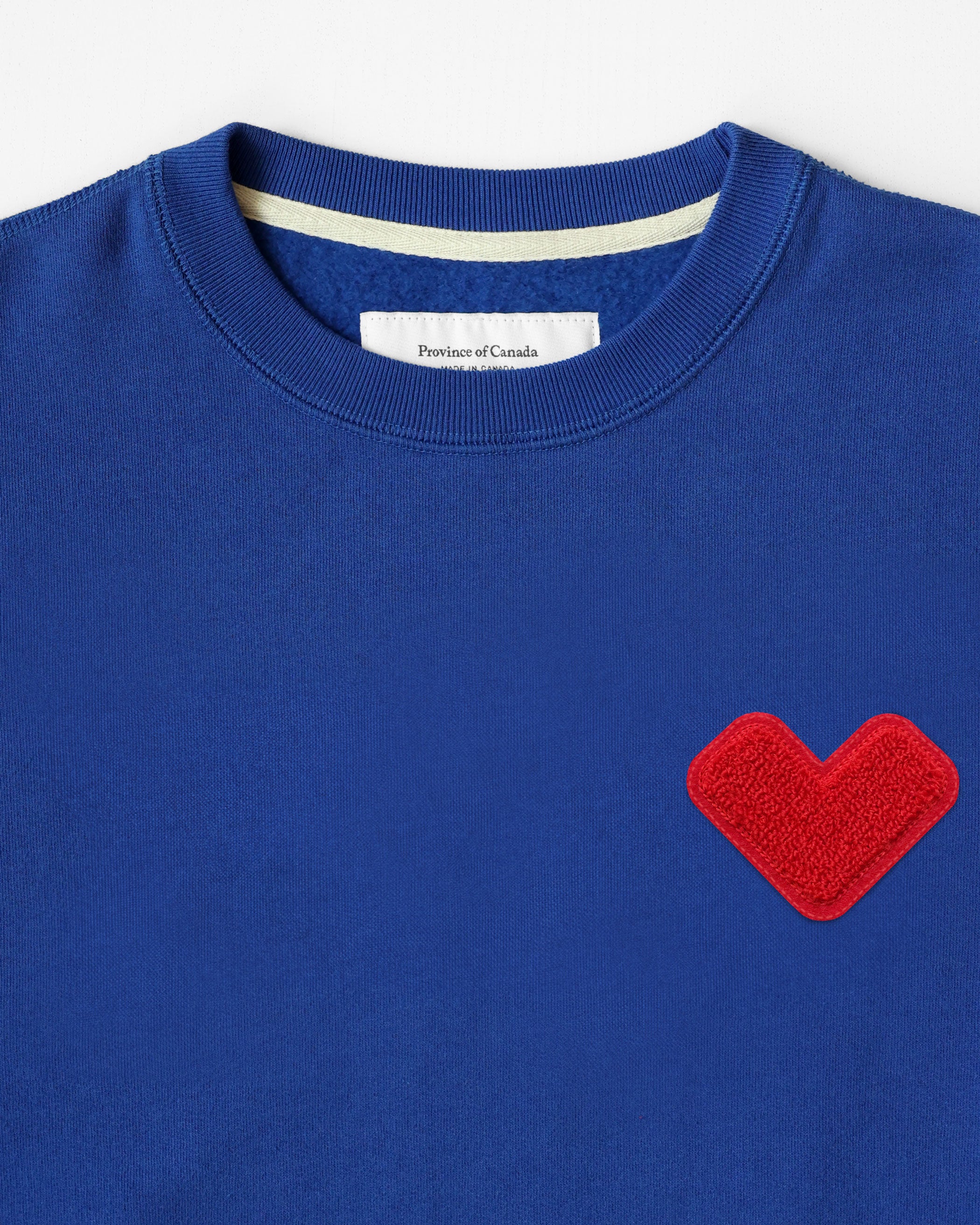 Made in Canada Heart Sweatshirt Royal Blue - Unisex - Province of Canada 