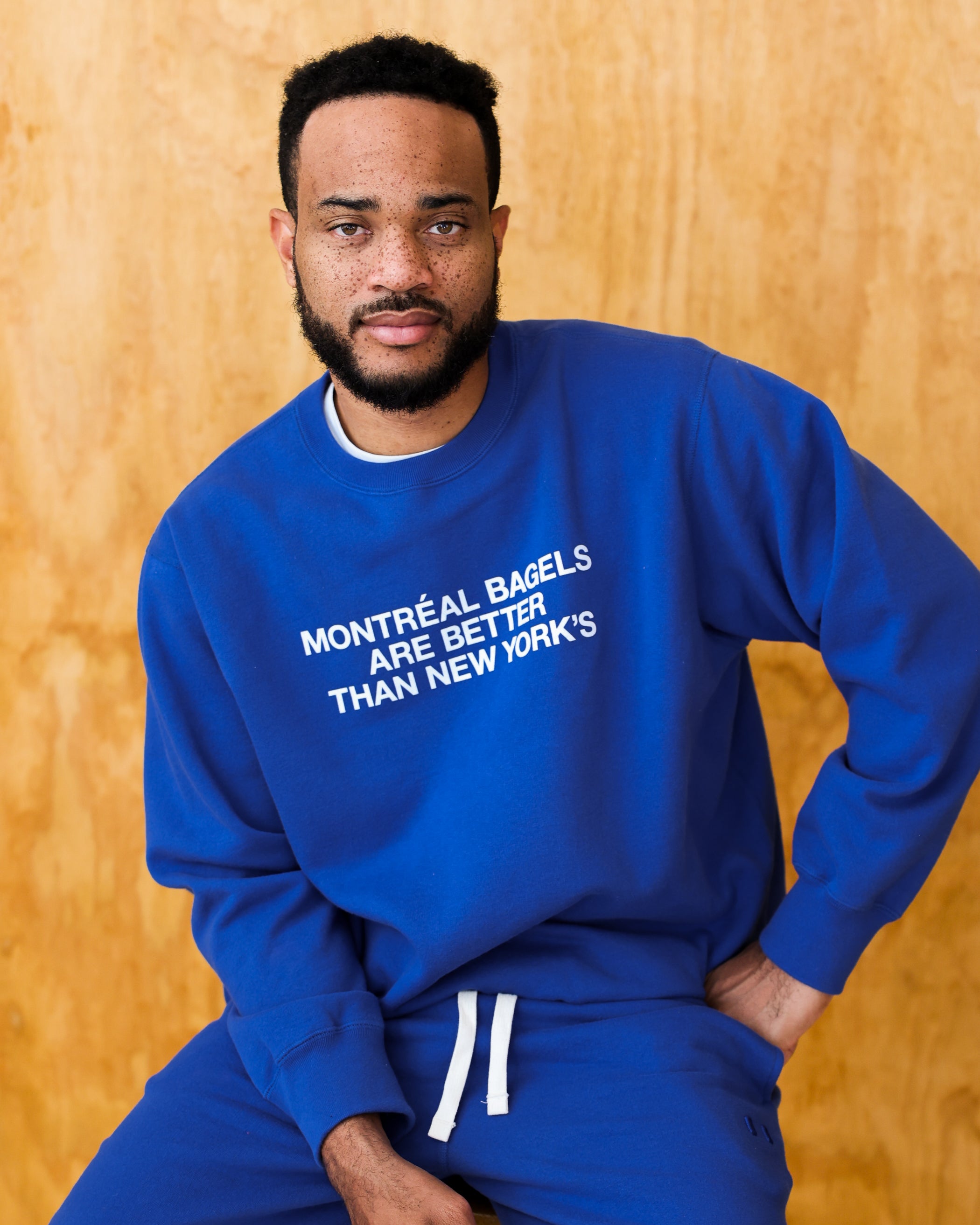 Made in Canada Montreal Bagels Sweatshirt Royal - Unisex - Province of Canada