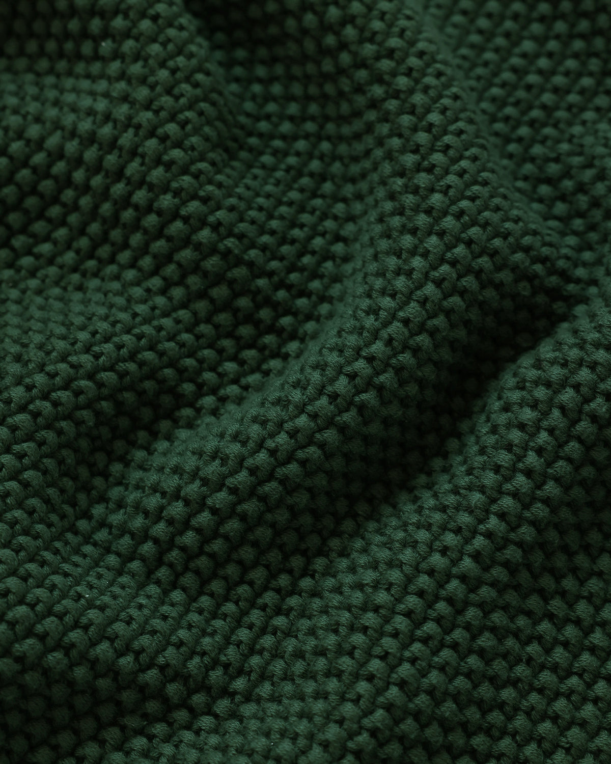 Made in Canada 100% Cotton Cotton Knit Seed Stitch Sweater Forest Green - Unisex - Province of Canada