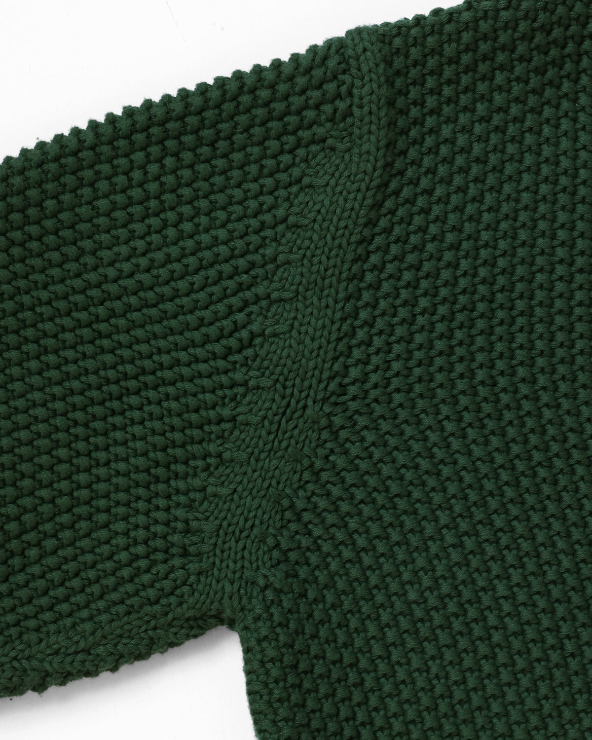 Made in Canada 100% Cotton Cotton Knit Seed Stitch Sweater Forest Green - Unisex - Province of Canada