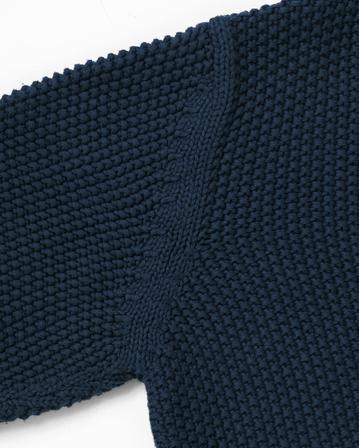 Made in Canada 100% Cotton Cotton Knit Seed Stitch Sweater Marine Navy Blue - Unisex - Province of Canada