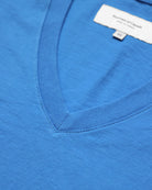 Made in Canada 100% Organic Cotton V-Neck Midi T-Shirt Dress Super Blue Province of Canada