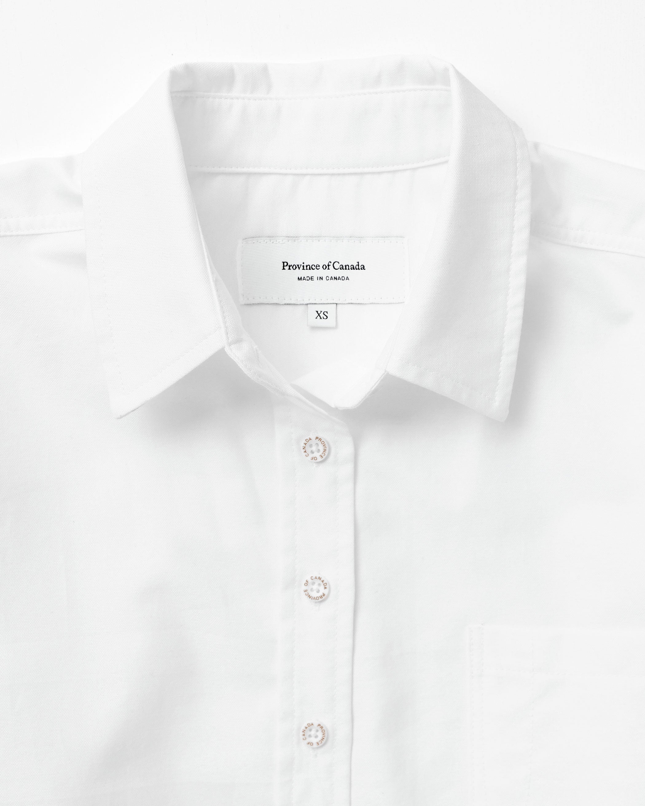 Made in Canada 100% Cotton Boxy Oxford Shirt White - Womens - Province of Canada 