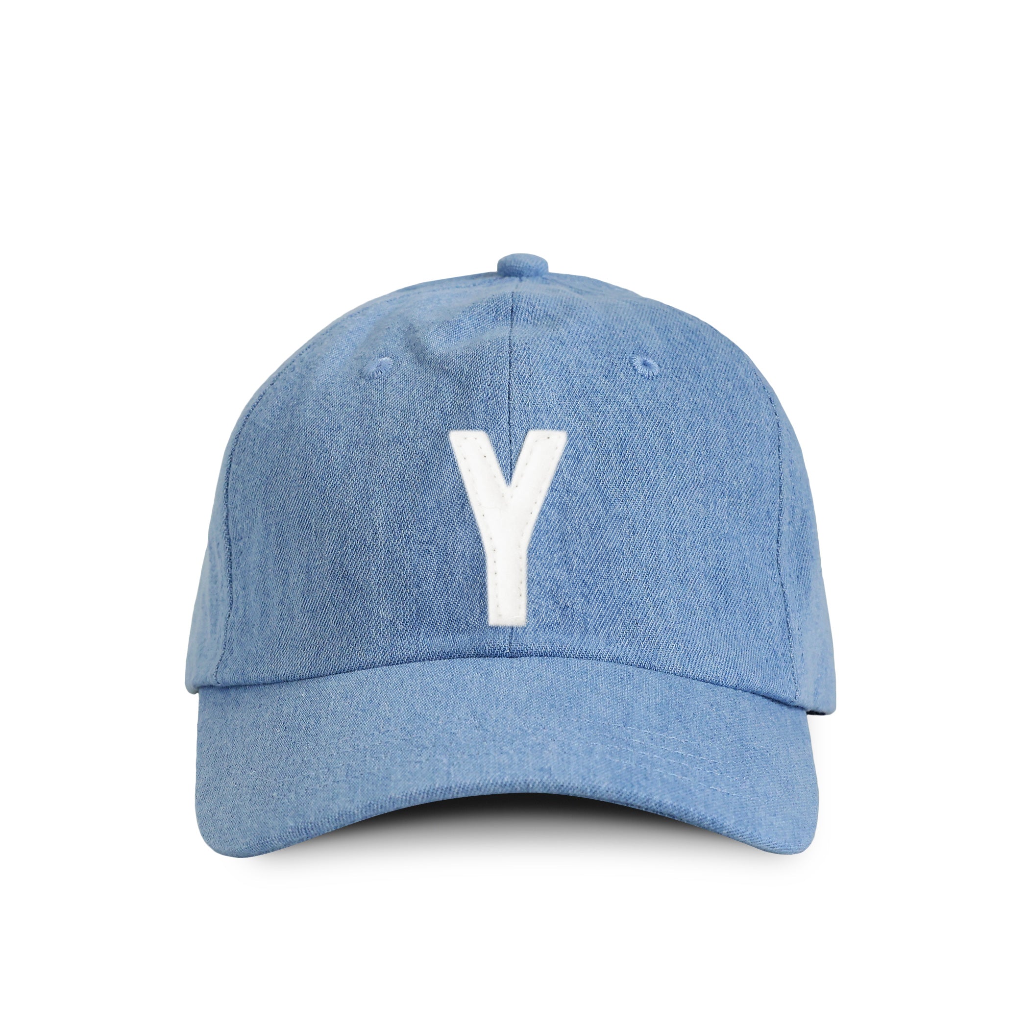 Made in Canada 100% Cotton Letter Y Baseball Hat Light Blue Denim - Province of Canada