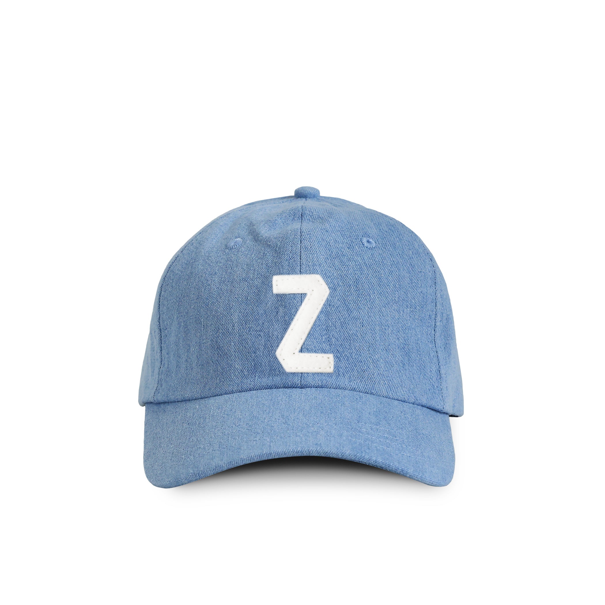 Made in Canada 100% Cotton Kids Letter Z Baseball Hat Light Blue Denim - Province of Canada