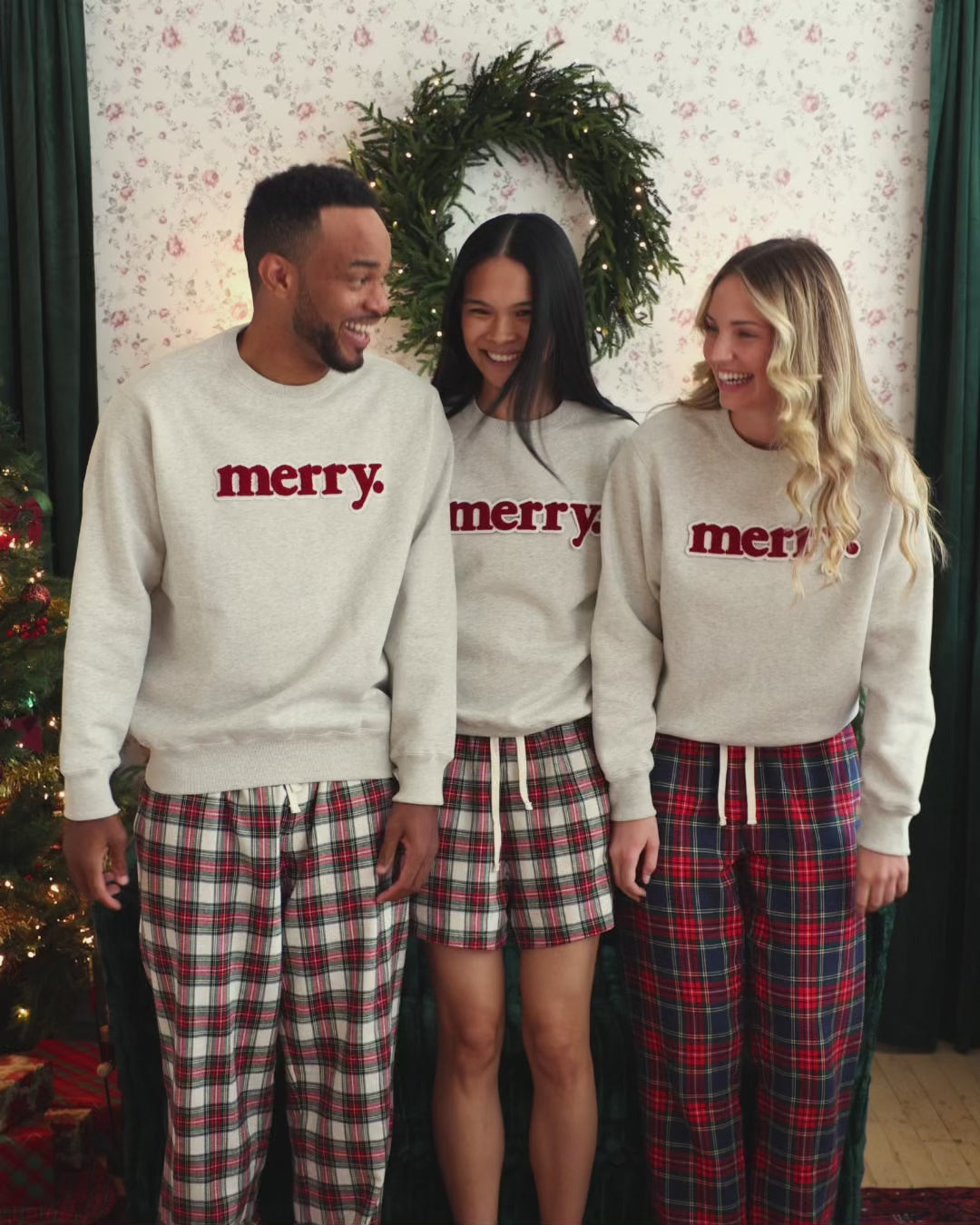 Made in Canada Fleece Christmas Merry Sweatshirt Eggshell - Unisex - Province of Canada