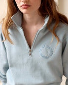 Made in Canada Half Zip Fleece Sweatshirt Blueish - Unisex - Province of Canada
