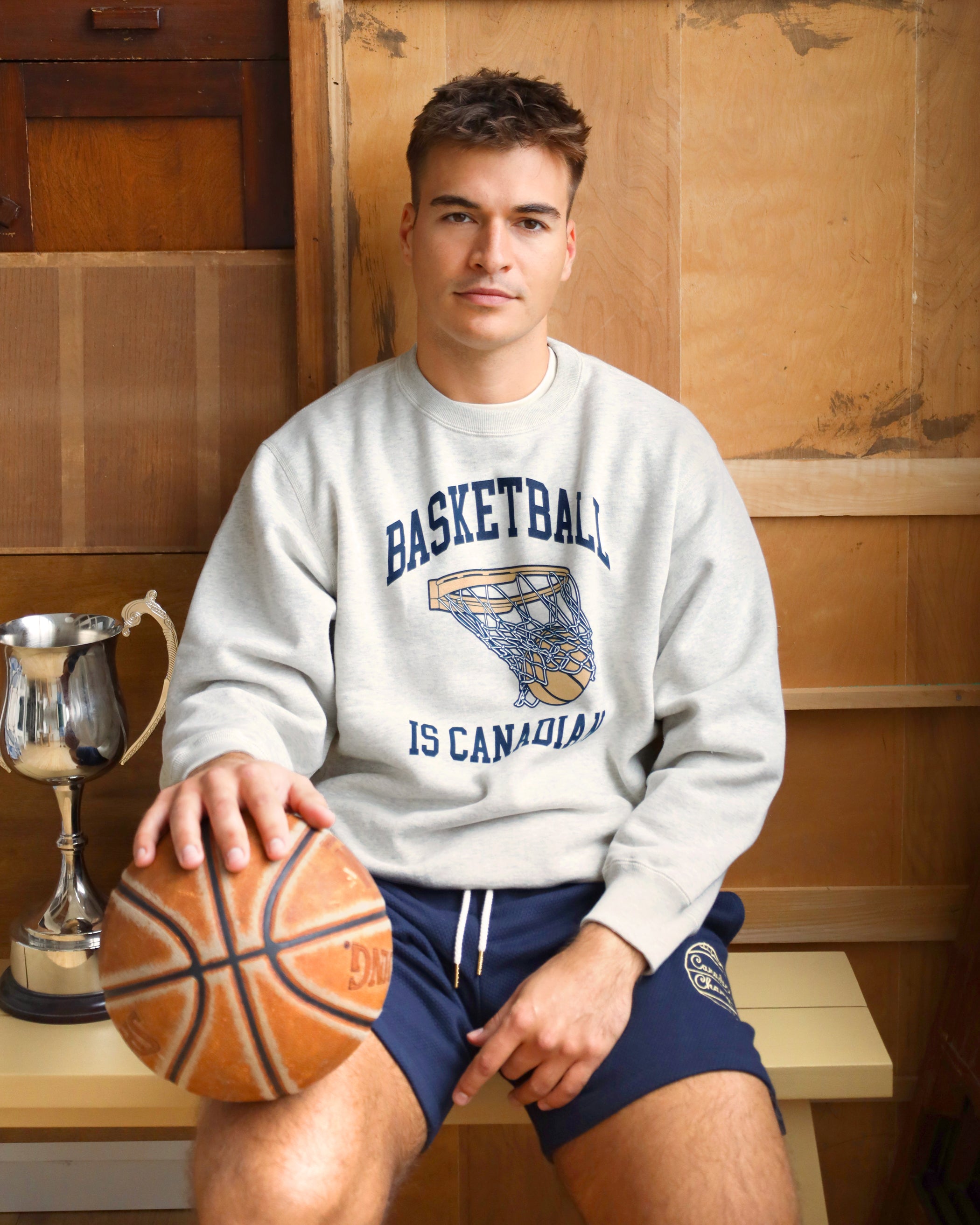 Made in Canada Basketball is Canadian Fleece Sweatshirt Eggshell - Unisex - Province of Canada