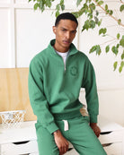 Made in Canada Half Zip Fleece Sweatshirt Green - Unisex - Province of Canada