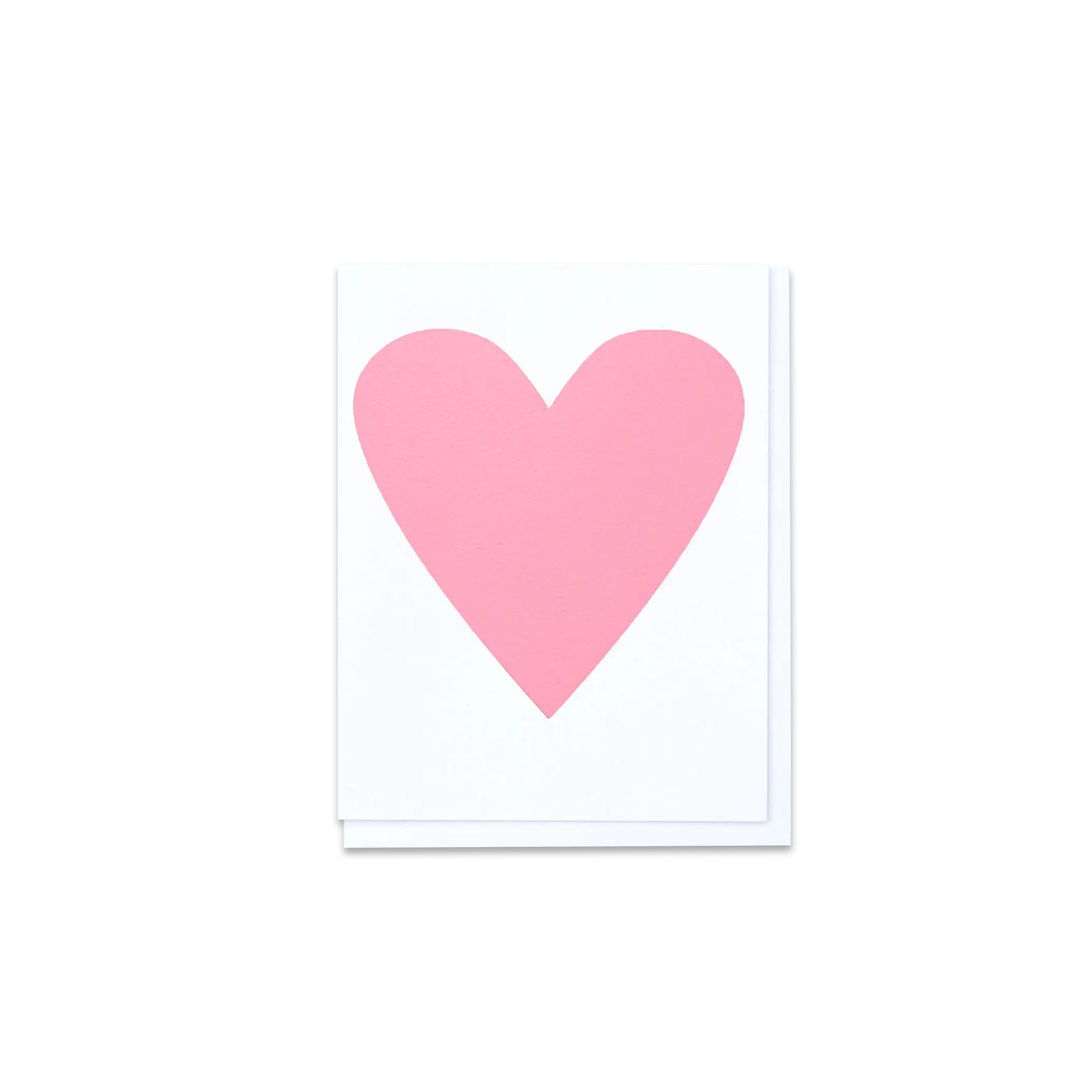 Pink Heart Valentine's Greeting Card - Made in Canada - Province of Canada